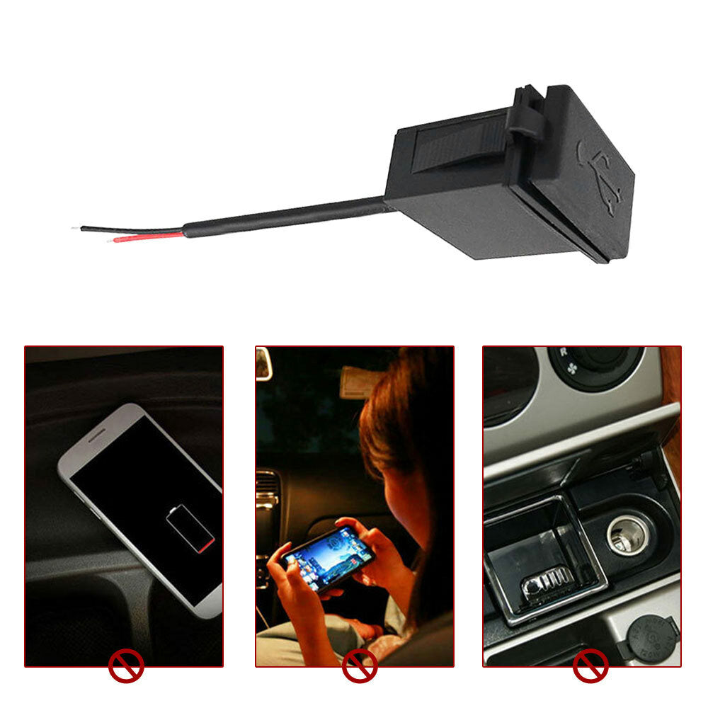 2x for Mini USB for Charger Socket 12V 2.4A Waterproof Power Adapter Outlet Accessories