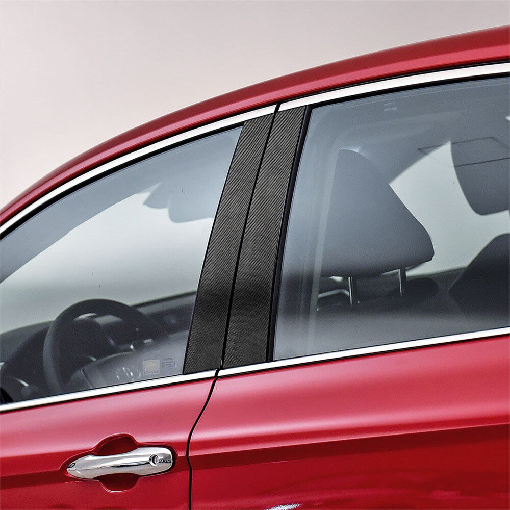8Pcs Carbon Fiber Door Window Pillar Posts Panel Trim for Toyota for Camry 2018-2021