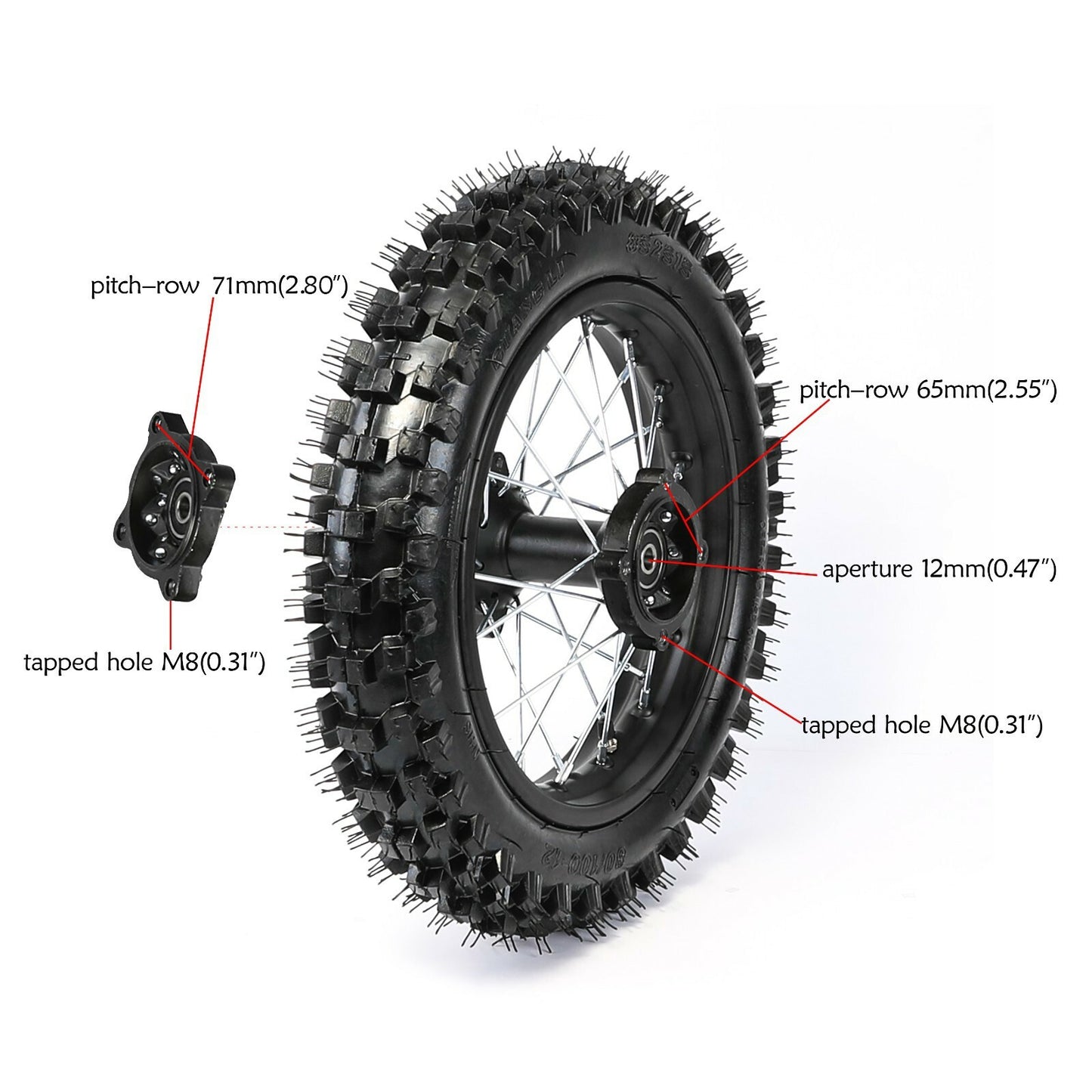 14-inch and 12-inch wheels + front fork dented dirt bicycle cooler Taodao 110cc 125cc CRF70 XR50