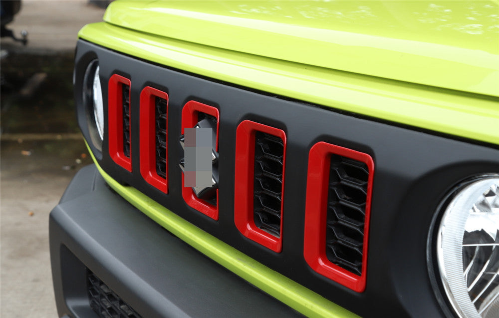 Red ABS Exterior Front Grill Grille Inserts Cover Fit for Suzuki for Jimny 2019-2022