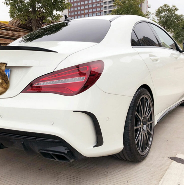 GlossyBlack Rear Bumper Splitters Fins Lip for Mercedes CLA W117 CLA200 CLA45