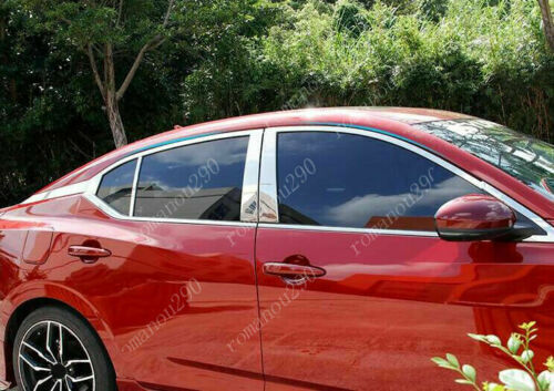 Chrome Steel Upper Window Sill Molding Strip for Nissan Sentra Sylphy 2020-2024