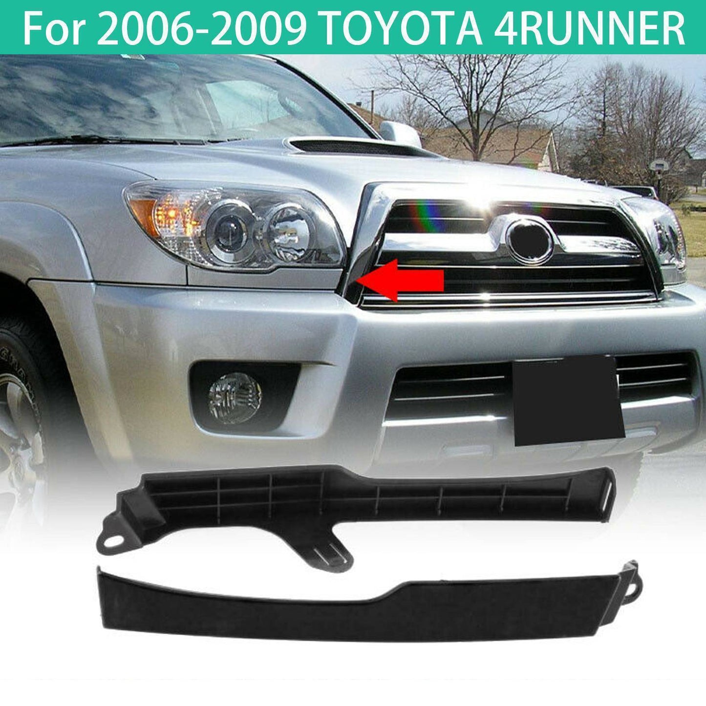 1. Double front bumper grille and headlight trim suitable for Toyota 2006-2009 4RUNNER