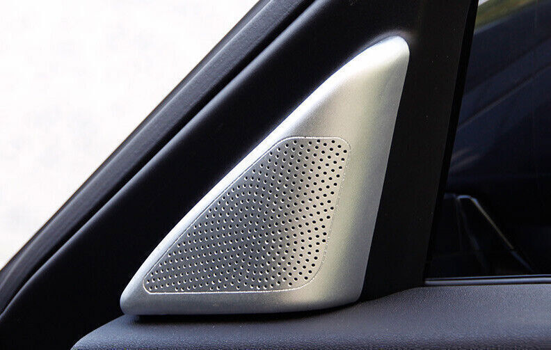 for Range Rover Velar 2018-23 Silver Alloy A Pillar Speaker Sound Cover Trim 2X