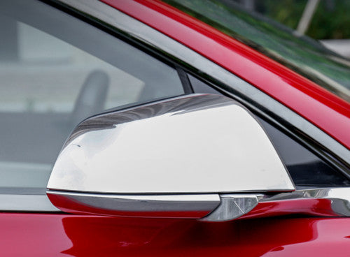 ABS Chrome Side Mirror Rearview Mirror Cover Trim 2x for Tesla for Model Y 2020-2023
