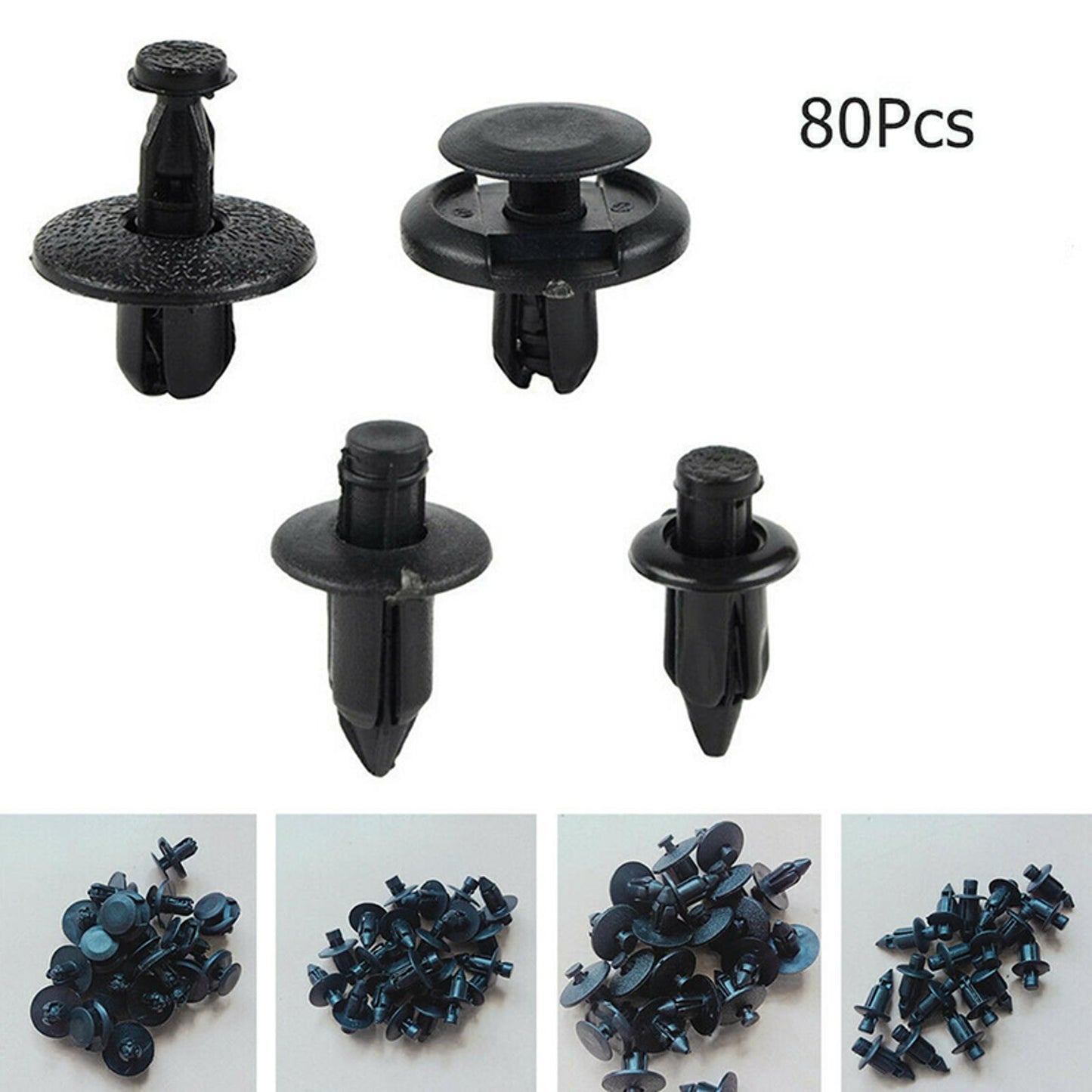80Pack 4 Kinds Motorcycle ATV Fairing Bolt Bodywork Push Pry Rivets Pin Kit