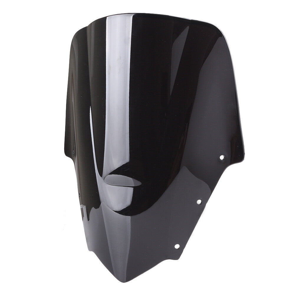 for Yamaha FZ1S 2006-2011 Double Bubble ABS Plastic Black Windshield Windscreen