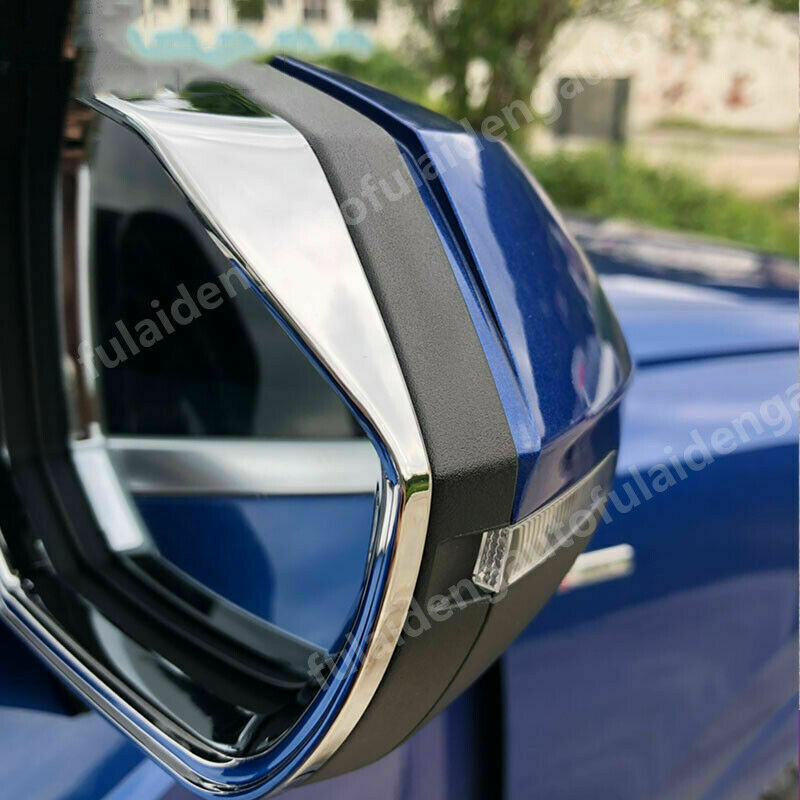 for Audi Q3 2019 2020 2021 Chrome Rearview Mirror Rain Guard Shield Eyebrow Trim