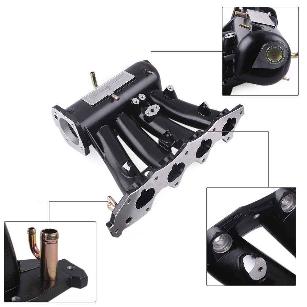 Black New Pro Series Aluminum Intake Manifold for Acura Integra 94-01 B18C1 GS-R
