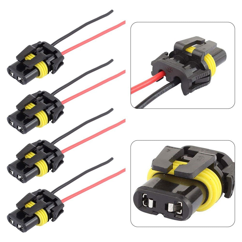 4x 9005,9006,9145 Headlight Fog Lights Connector Wiring Harness Socket