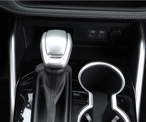 Silver Chrome Gear Shift Knob Cover Trim 2pc For 2020-2022 Highlander for Toyota
