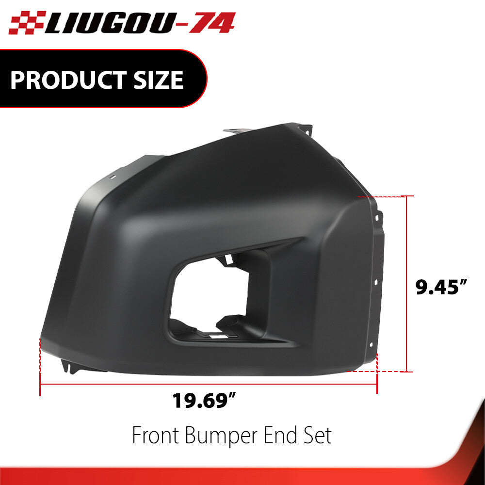 Fits 2014-21 for Tundra Bumper End Kit Textured Driver and Passenger Side - v
