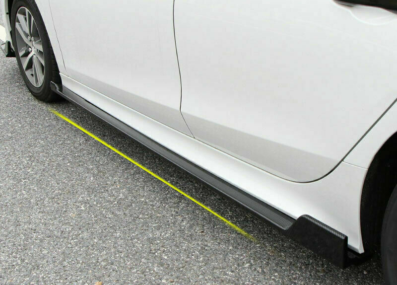 2P Carbon Fiber Side Skirts Extension Spoiler ABS for Honda for Civic 11th 2022-2023