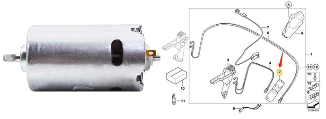 Hydraulic pump motor for Volvo C30 and C70 with convertible top folding roof