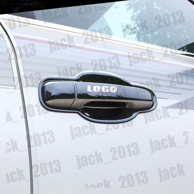BLACK Car Door Handle Covers Trims for Toyota for Land Cruiser Prado FJ150 2010-2021
