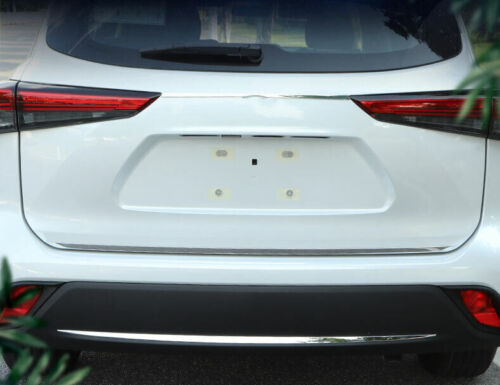 Chrome Steel Tailgate Strip Rear Door Trunk Lid for Toyota Highlander 2020-2023