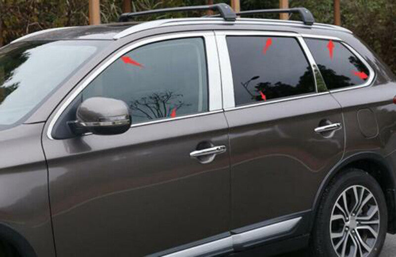 for Mitsubishi Outlander 2013-20 Chrome Car Windows Sill Molding Strip Trim 12P