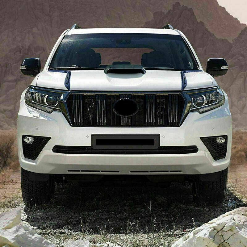 for Toyota Prado 2018-2021 Gloss Black Front Bumper Fog Light Lamp Cover Trim 2x