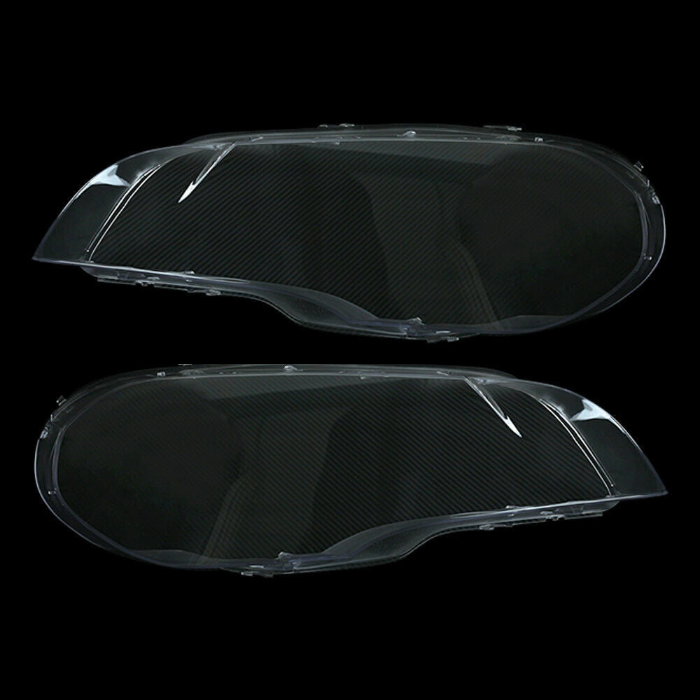 Pair for BMW for X5 E70 2007-2013 Left Right Clear Headlight Cover Lens Lampshade