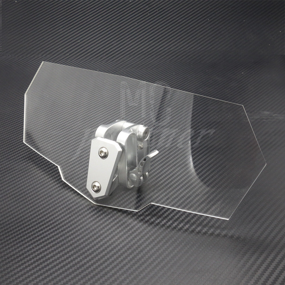 Adjustable Clip On Windshield Extension Spoiler Wind Deflector For Motorcycle Q