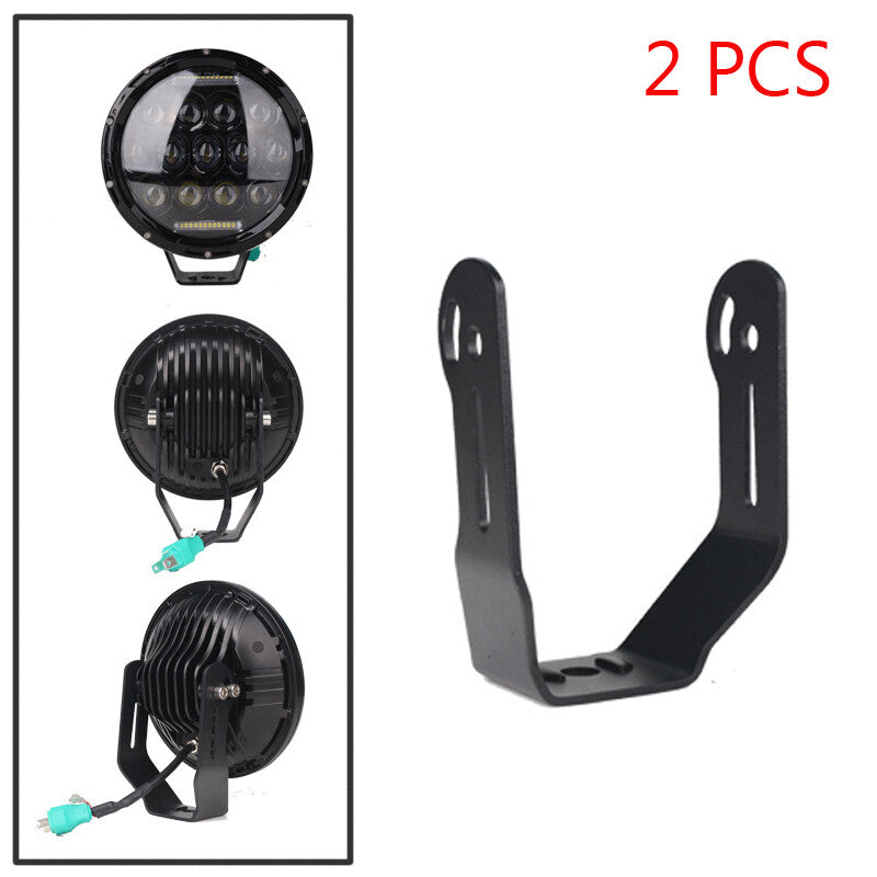 7 Round Headlight Bracket for Rooftop Bar - LED Spotlight Lighting Mount Clip n