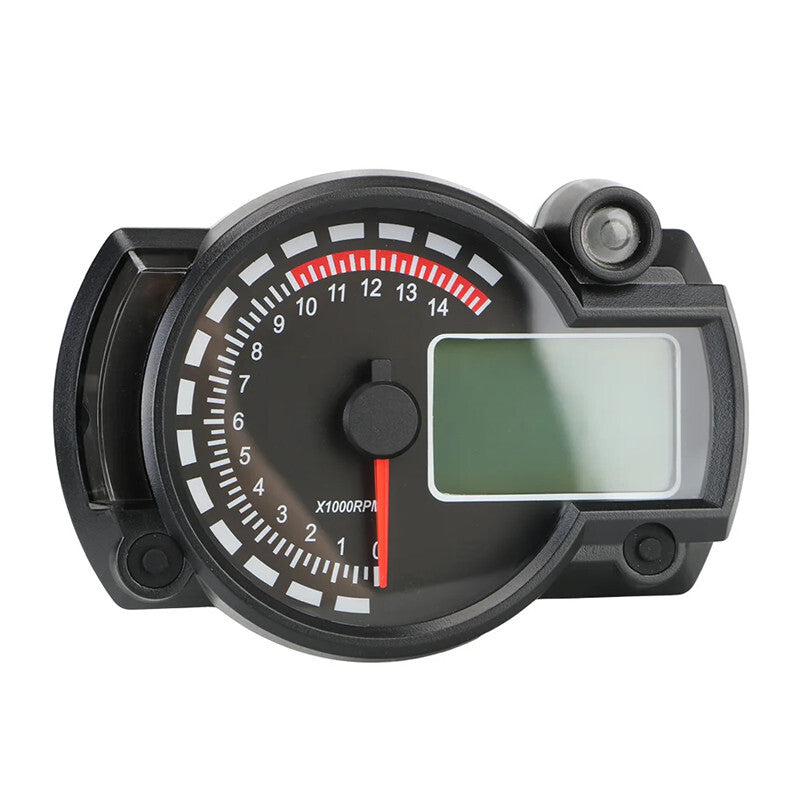 Universal Digital Motorcycle Speedometer 7Color LCD Digital Odometer Gauge Meter