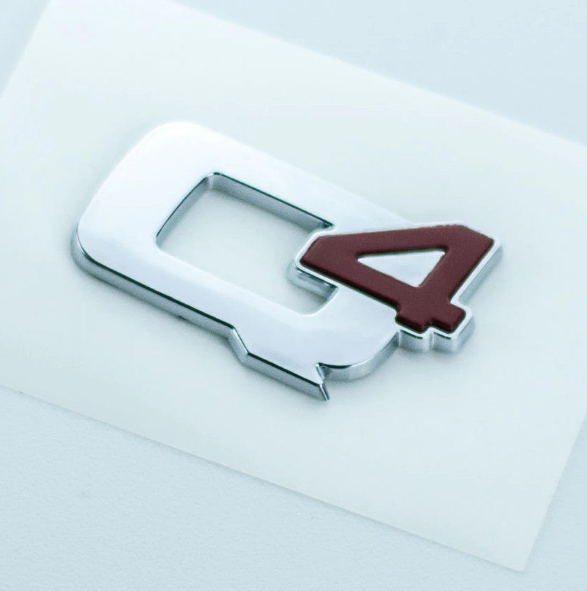 Suitable for Alfa Romeo Q4 car rear badge sticker boot trunk badge logo silver red