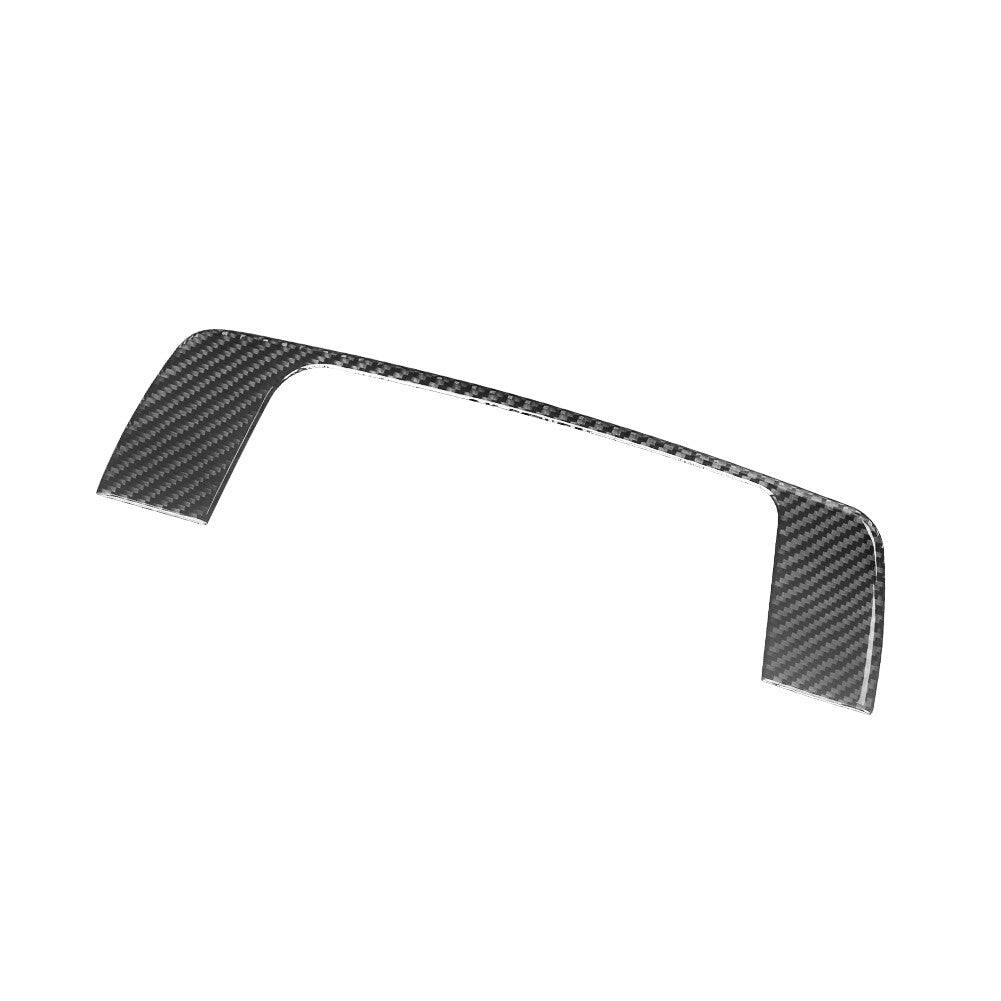 Black Carbon Fiber Central Control Panel Cover Trim For Macan 2014-2019 v
