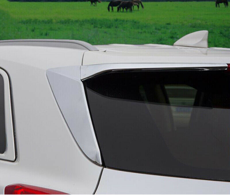 for Cadillac XT5 2016-2021 Chrome Rear Side Spoiler Wing D-pillar Cover Trim Kit