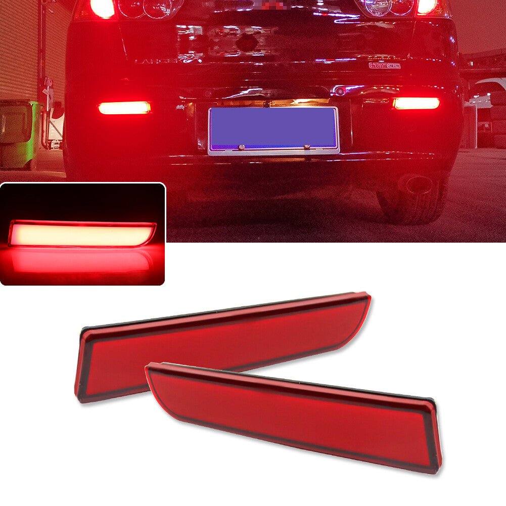 Red lens bumper reflector rear brake fog light suitable for Lancer Evo- v