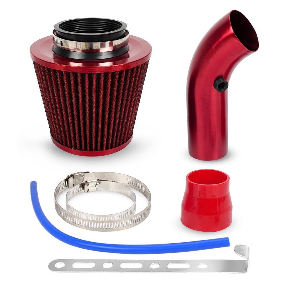 3/76mm Car Cold Air Intake Filter Induction Kit Pipe Power Flow Hose System