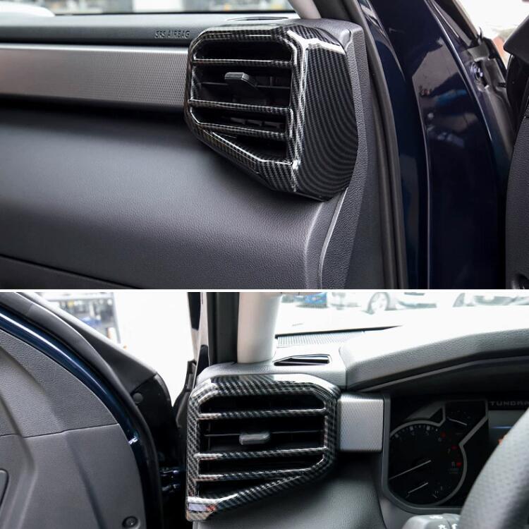 4-Piece Carbon Fiber Dashboard Vent Cover Trim Kit for Toyota Sequoia 2023 2024