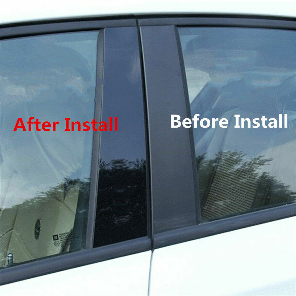 for Nissan Rogue Sport 2017-22 Piano Black Pillar Post Door Window Molding Strip