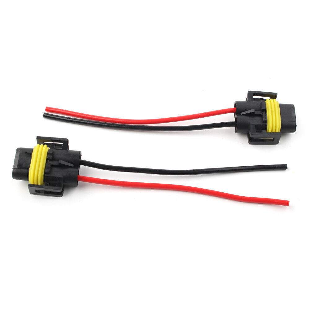 2PC Wire Pigtail Female P S 880 Fog Light Two Harness Bulb Socket Connector Plug Q