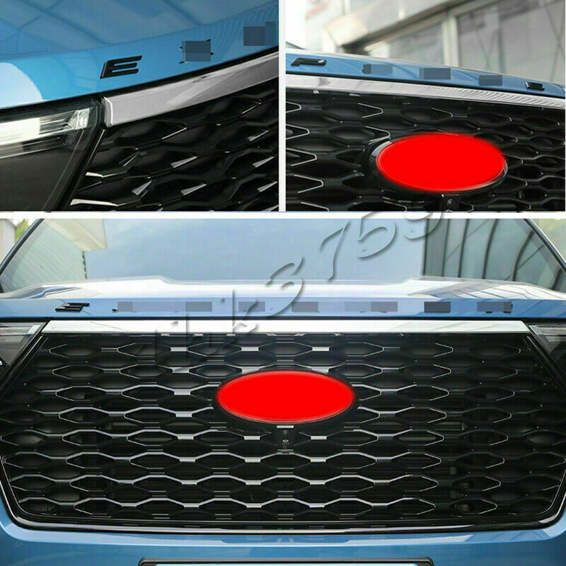 for Ford Explorer 2020-2022 ABS Chrome Front Hood Grill Bonnet Stripe Cover Trim