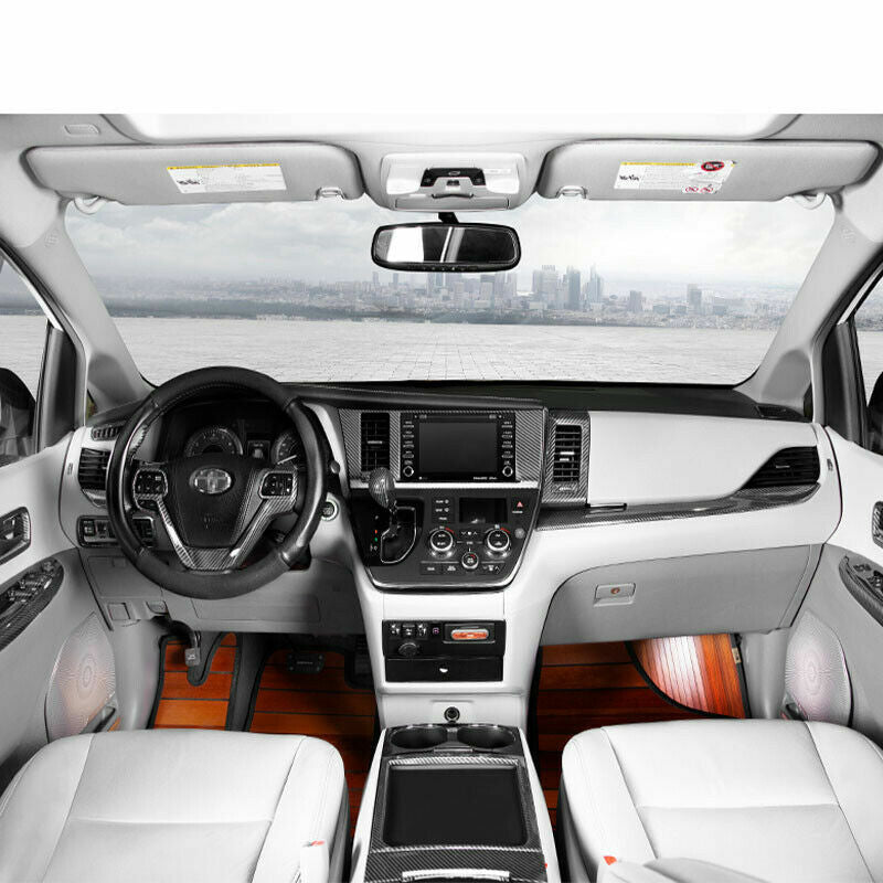 For 2015-2020 for Toyota for Sienna 5x Carbon fiber for Seat adjust frame decoration trim