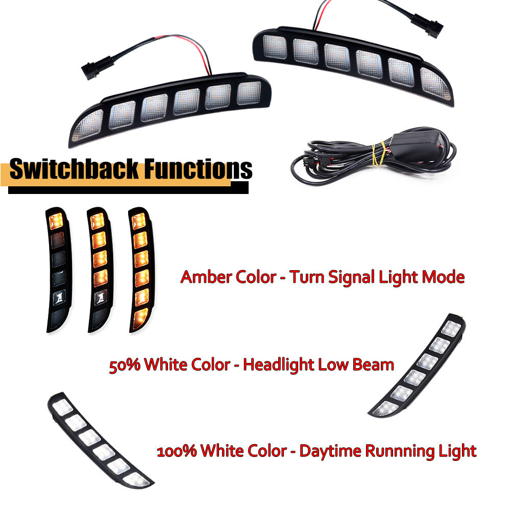 Sequential Front Bumper Switch LED DRL Signal Light for 16 - 19 for Explorer - v