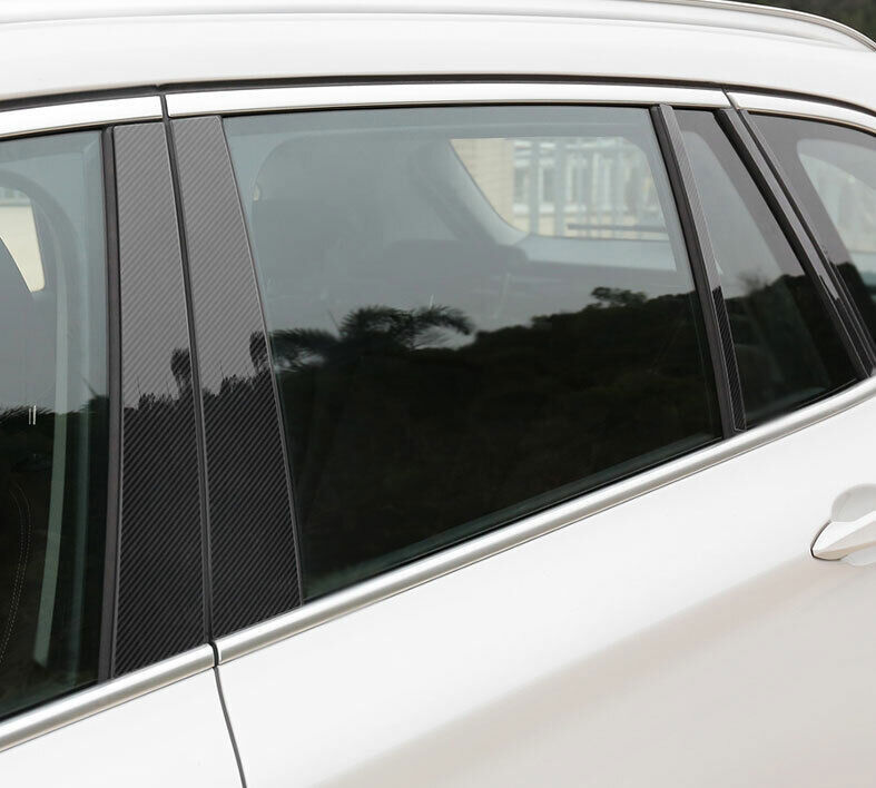 for BMW X1 2016-22 ABS Carbon Fiber Side Window Bc Pillar Cover Trim Sticker 10P