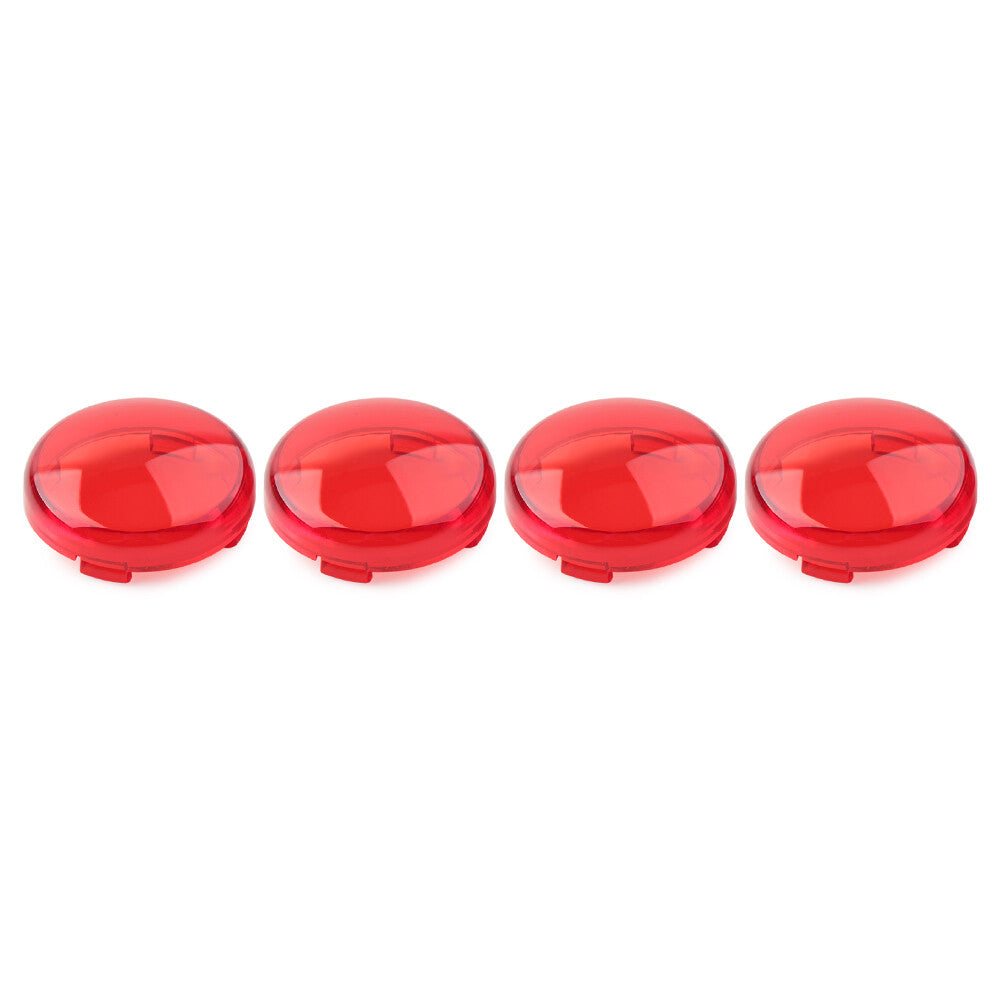 Turn Signal Lens Light Cover Guard for Harley Touring Softail Dyna Red 4pcs Q