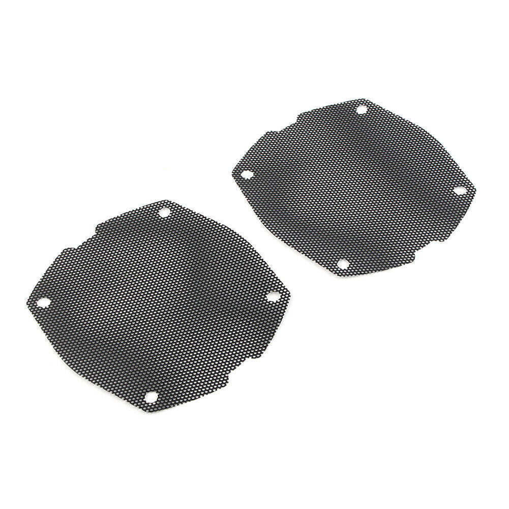1pair Thin Front Fairing Mesh Speaker Grilles Black for Harley FLH 1998-2013 Q