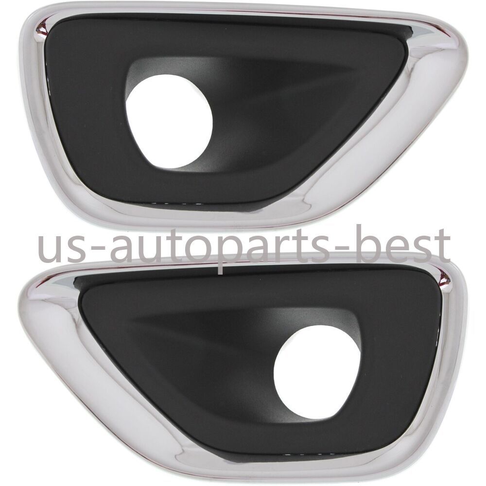 2Pc Left and Right Fog Light Trim Set For 2014-2016 for Jeep Grand Cherokee