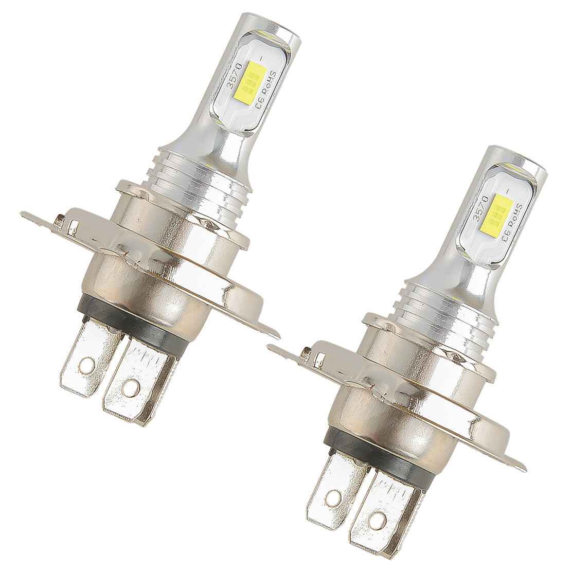 2x H4 9003 LED Bulbs HS1 High-Low Beam Motorcycle Headlight White 6000K v