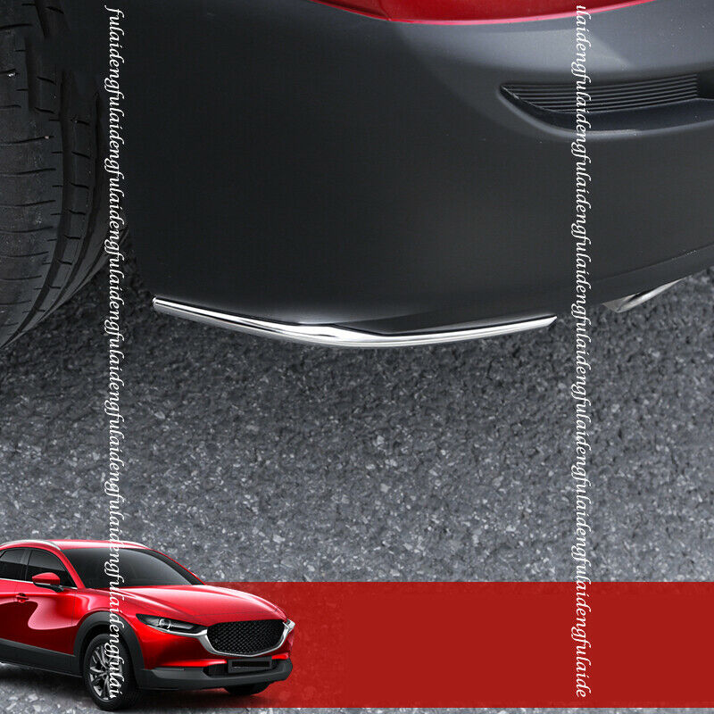 for Mazda CX-30 2020-2022 Stainless Front & Rear Bumper Lip Spoiler Aprons Trim