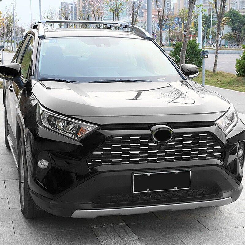 Stainless steel front bumper grille trim sticker for Toyota RAV4 2019 - 2022