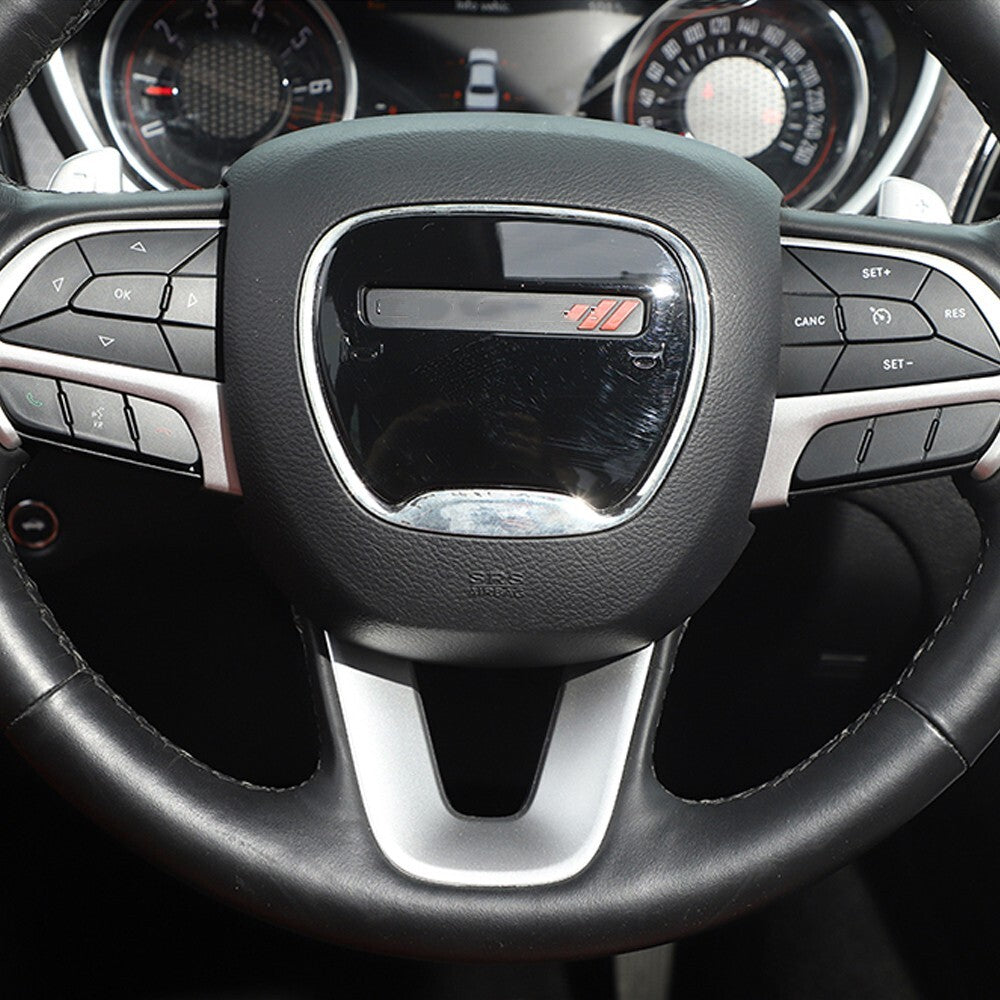 Interior Steering Wheel Center Cover for Dodge Charger/ for Challenger 15-23 Black