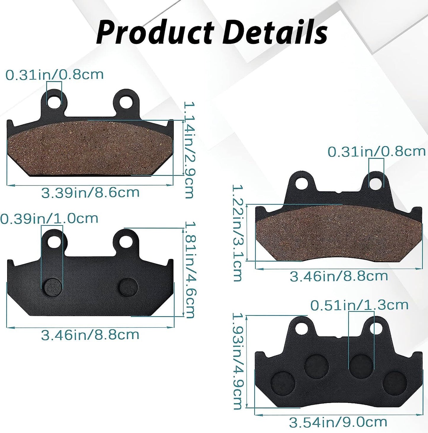 Front Rear Brake Pads for Honda GL1500A Aspencade GL1500I Interstate 1988-2000
