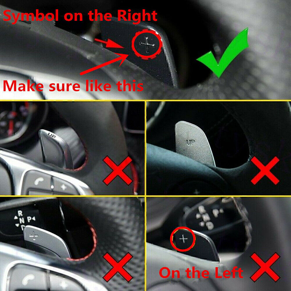 Steering Wheel Shift Paddle Extended Shifter Fit for Mercedes-Benz A B E R M GLK SLK