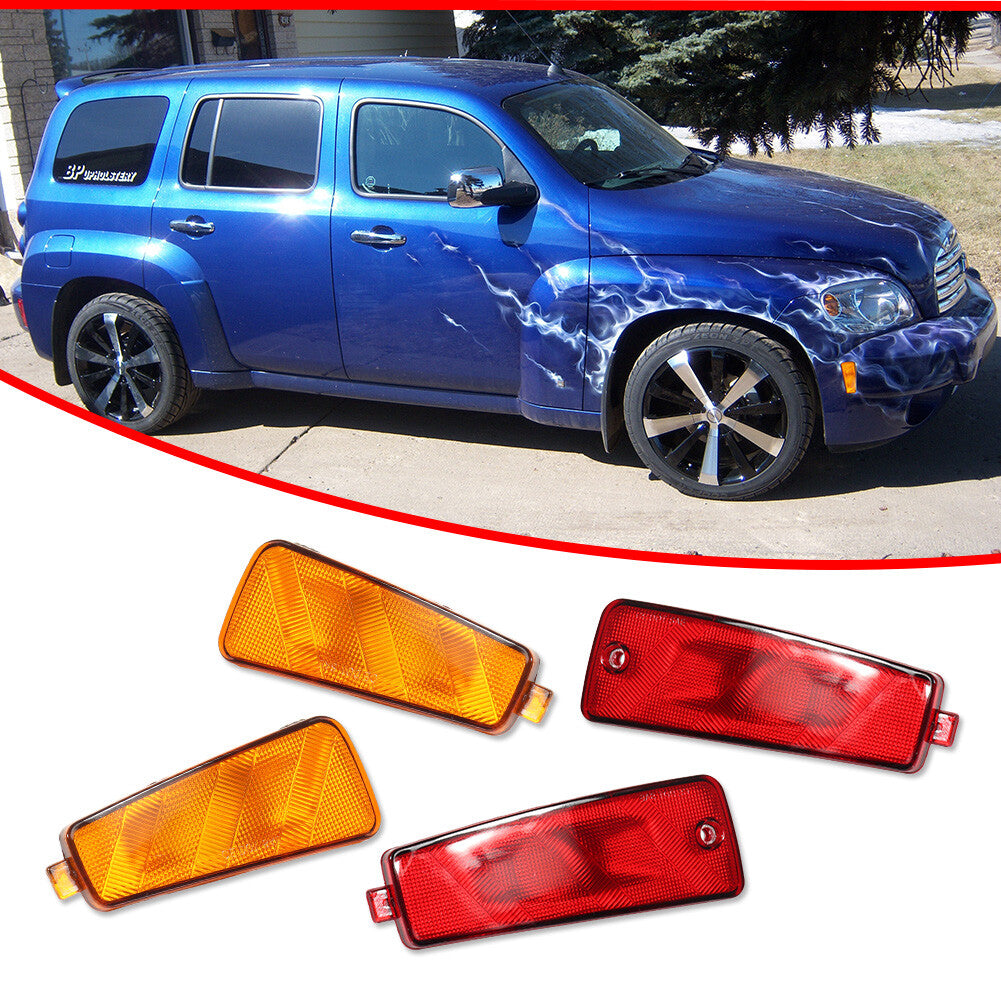 Pieces Amber Red Front and Rear Marker Light Housing for HHR 2006 - 2011- v