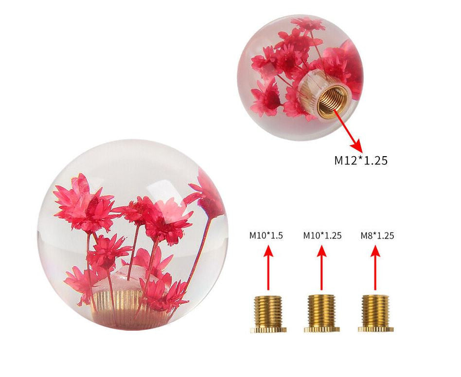 Red Flower Bubble Ball for Honda Manual Shifter Transmission