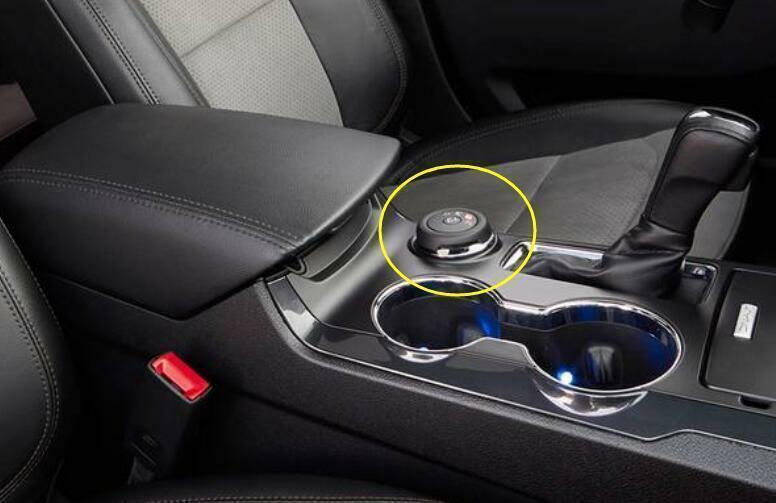 Driving Mode Switch Button Cover Ring for Ford Explorer 2011-19 Black Wood Grain